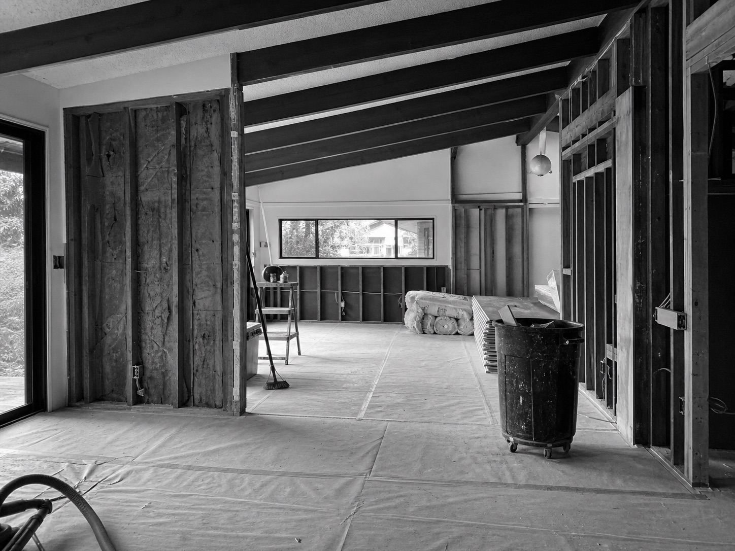 Demolition stage of a residential construction project